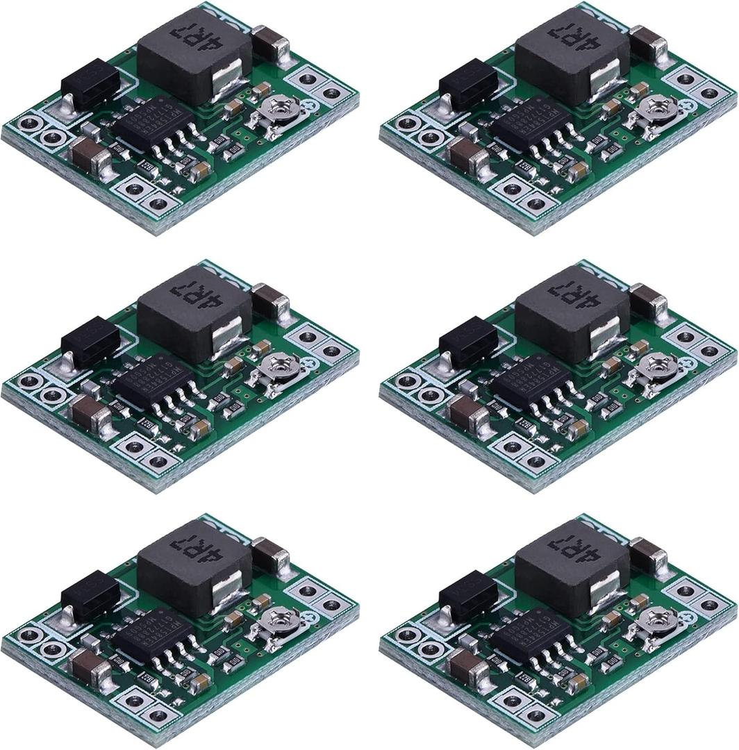 EBOOT Mini MP1584EN DC-DC Buck Converter Adjustable Power Module 24V to 12V 9V 5V 3V(6 Pack)