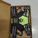 PHOEPET No Pull Dog Harness Medium Reflective Front Clip Vest with Handle,Adjustable 2 Metal Rings 3 Buckles,[Easy to Put on & Take Off] (M, Green)