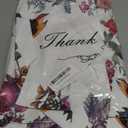 WAKAKO 60 Pack Thank You Bags for Business, Reusable Plastic Shopping Retail Gift Bags with Loop Handle, Retail Boutique Merchandise Use Eco-Friendly Floral (18" W x 16" H)