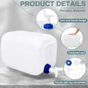 Kigley 2 Pieces 5 Gallon Carboy with Spigot, 10 Gallons Total, Plastic Water Tanks Container Vented HDPE Water Jug Dispenser Translucent Bucket