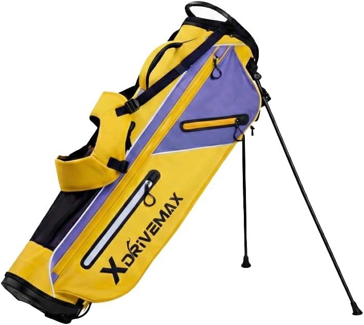 XDriveMax Golf Stand Bag, Ultra Lightweight Compact Design for Walking Rounds, Easy-Carry Slim 4-Way Top for Multiple Pieces, for Par 3 & Practice