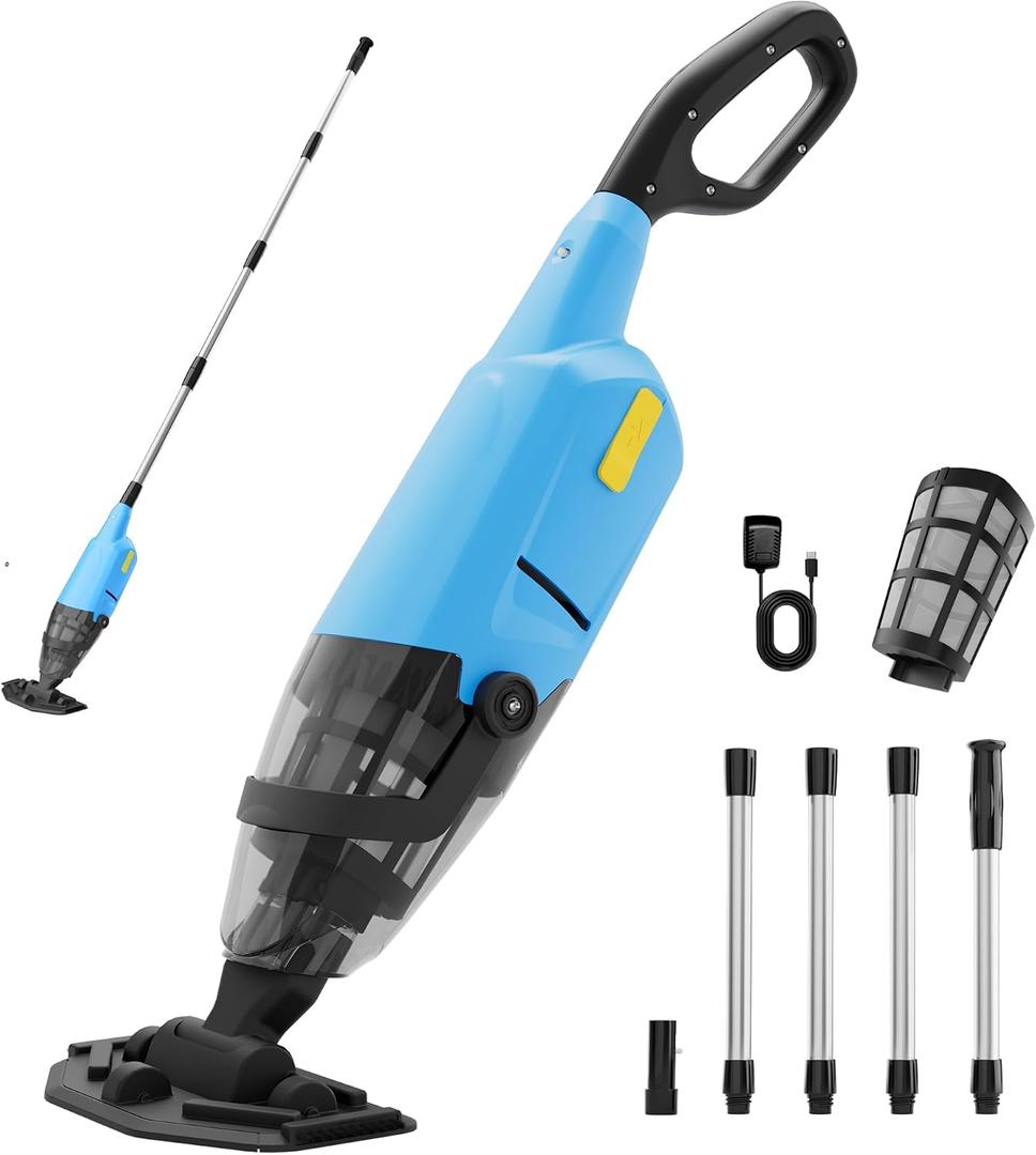 Hushlight Handheld Pool Vacuum Above Ground Pool, 18 GPM Powerful Suction
