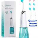 Nasal Irrigation System, Cordless Nasal Rinse Machine for Sinus Relief & Nasal Care, Electric Neti Pot with 6 Tips and 40 Salt Packs Nasal Irrigation Sinus Rinse System Kit for Adult & Kid