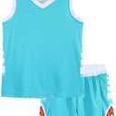 M2C Boys Girls Basketball Performance Tank Top and Shorts Set Jerseys Tracksuit, Small