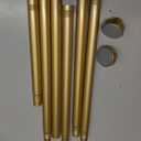 Gold Shower Curtain Rod 34-96 Inches(2.8-8ft) Never Rust Adjustable Shower Rod Spring Tension Non Slip No Drilling Shower Rods for Bathroom Garland Window