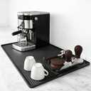 Silicone Coffee Mat with a removable Tamping Mat for Ninja Luxe Cafe Accessories, 23.5"x15.7"Anti-Slip Heat-Resistant Coffee Bar Mat for Ninja Luxe Cafe Espresso Machine