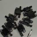 UF413 Ignition Coil Packs 41962 Spark Plugs and 48322R Wires Set Compatible with Chevy Silverado Tahoe Suburban GMC Sierra Yukon Cadillac Escalade Buick 4.8L 5.3L 6.0L for 12570616 by MCCKLE (8 Pack)