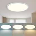 15Inch Selectable LED Ceiling Light Fixture, 37W 3000K/4000K/6000K, Ultra Thin Round Flush Mount Ceiling Light, LED Lights for Bedroom Hallway Laundry Closet, Kitchen Lighting Fixtures