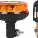 1Pcs Led Beacon Light Yellow Strobe Lights with I Shape Metal Bracket for Trucks 12V 24V Orange Beacon Light Rotating Beacon with 6 Modes