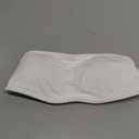 YEOREO Women Strapless Bandeau Sports Bra Padded Tube Top Workout Impact Backless Bralette Seamless Gym Yoga Everyday Bras (Small, Ivory)