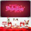 KatchOn, Happy Valentines Day Banner - XtraLarge 72x44 Inch | Neon Valentines Day Backdrop, Valentines Day Decorations | Valentines Backdrop for Photography | Valentines Banner, Valentines Decorations