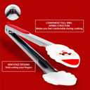 Kitchen Tongs, Premium Stainless Steel, Food-Grade Silicone Tips with Christmas Design, Heat Resistant 500F, 2-Piece Set (9'' and 12'')