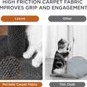 Lesure Cat Scratching Post for Indoor Cats - Highly Resistant Carpet Scratch Posts, Premium Sisal Rope Scratch Posts for Kittens, Sturdy Small Cat Scratch Pole with Hanging Ball, Grey(22.5 inch)