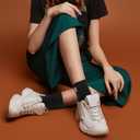 HUGSWEET Thin Soft Cotton Socks for Women above Ankle Mini Crew Bootie Breathable Socks Gifts for Women 5-10 Pairs (Black,black,black,white,white)