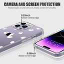 LUHOURI Designed for iPhone 14 Pro Max Case with Screen Protector - Crystal Acrylic Clear for Women and Girls - Slim Fit Protective Phone Cover 6.7" - Little Ghosts