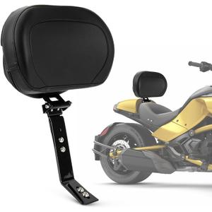 PSLER Spyder Adjustable Driver Backrest Pad Kit Rider Backrest Mount Kit with Storage Pouch for Spyder F3 F3-L F3-S F3-T F3LTD 2015 2016 2017 2018 2019 2020 2021 2022 2023 2024 Quick Detachable