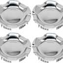 4PCS Polished Aluminum Cover Wheel Center Caps Hubcap Cover Compatible with Chevrolet Silverado Avalanche Suburban Tahoe 2007-2014 Replace#9596007 9595152 (20" 5-Spoke Wheels Only)