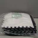 Timgle 36 Pcs Interlocking Carpet Tiles Plush Foam Floor Mats with Border Fluffy Play Mat Floor Tiles Soft Climbing Area Rugs for Kids Home Playroom Decor, 12 x 12 x 0.4 Inch(Black)