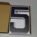 ISUNMEA 9 Inch Solar Lighted House Numbers for Outside, Light Up Waterproof LED Address Numbers Signs for Houses, Large Personalized Illuminated Exterior Modern House Numbers Light (5-Black, 9IN)