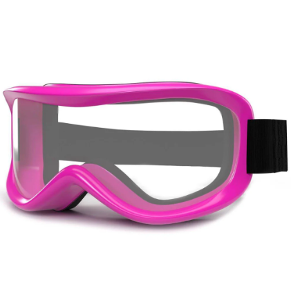 MAXJULI Kids Ski Goggles - Helmet Compatible Snow Goggles for Baby &Toddler with 100% UV Protection Age 0-4 4301 (Pink Frame Clear Lens (Vlt 92.7%))