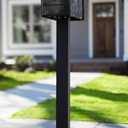 Architectural Mailboxes Brighton Aluminum Mailbox Post, Compatibility Code A, B, C, D, BP000BAM, Black