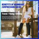 3 Pairs Compression Socks for Women & Men 15-20 mmHg,Best Support for Cycling Athletic Hiking Running (Black, S)