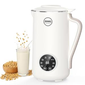 40oz Nut Milk Maker Machine - Multi-Functional Automatic Almond with 10 Blades, Plant-Based, Oat, Soy, and Dairy Free Beverages 12 Hours Timer/Auto-clean/Room Temp/Keep Warm/Boil, White