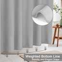 AooHome Shower Curtain Liner, Fabric Bathroom Curtain with Hooks for Hotel, Water Repellent, Light Grey, 72 Width x 75 Height Inch
