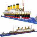 Titanic Ship Micro Mini Building Blocks Set, 1860 Pcs 3D Puzzle Sets DIY Educational Toys Gift for Adults and Kids