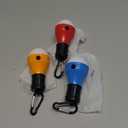 FLY2SKY Portable LED Tent Lamp, Clip Hook Hurricane Emergency Light Bulb, Camping Equipment Lanterns for Hiking, Backpacking Outage, B-CLOSED-HOOK, 3 Packs