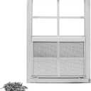 Shed Window, 12" x 18" Flush Mount Window with Tempered Glass and Fiberglass Screen, Small Sliding Windows for Shed, Chicken Coop, Playhouse, Household, Garage, Barns, White