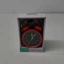 La Crosse Clock 617-3314 Red Twin Bell Quartz Alarm Clock
