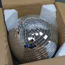 Disco Ball - 12 Inch Mirrored Discos Balls, Large Disco Bal, Rotating Ball for Party Designs, Weddings, Home Decor, Silver Hanging Discos Balls.