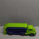 Toddler Car Truck Toys, Car Carrier Truck Toys for Kids Age 3-5 4-8,Foldable Car Track Sets with 2.8-Ft Race Track and 6 Die-Cast Race Cars, Truck Toys Gifts for 3 4 5 6 7 8+ Year Old Boys Girls(Green)