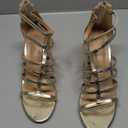 Allegra K Women's Cage Strappy Gladiators Chunky Heels Sandals, Size 9