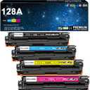 128A Toner Cartridge Works with HP Laserjet Pro CP1525nw CM1415fnw CM1415fn CP1525n Printer Ink (Black,Cyan,Yellow,Magenta 4 Pack)