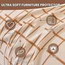 Sectional Couch Covers 2 Piece, Washable L Shaped Couch Cover Blanket for Dogs, Pet Couch Covers for Sectional Sofa, Sectional Sofa Slipcovers (X-Large: 78" x 110" + 78" x 118", Brown)