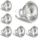 GODONLIF GU10 Bulb 120V 50W Light Bulbs for Candle Warmer Lamp, GU10+C, MR16 with Glass Cover, 2700K Warm White, Dimmable, Pack of 6