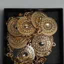 Women's Chain Belt Metal Waist Belt Chunky Belly Link Belt (XL: 59 in, Pattern Gold)