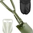 Digging Shovel, 18.5'' Lightweight Camping Shovel Portable High Carbon Steel Folding Mini Trowels for Outdoor Camping Backpacking Hiking Car Emergency Home Garden(Olive)