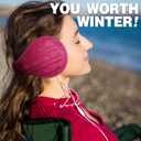 Venswell Knit Ear Muffs for Winter Women Men Soft Earmuffs Cold Weather Fleece Ear Warmers Cover Foldable & Adjustable