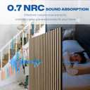 Yuzzy Wood Slat Wall Panel 4 Pack, 48" x 24" Acoustic Wall Panels for Interior Wall Decor and Noise Cancelling, Soundproof Wall Panels for Living Room, Bedroom, Office, Black