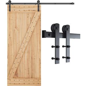SMARTSTANDARD 6ft Barn Door Hardware kit, Barn Door Track, Sliding Door Hardware kit, Smoothly and Quietly -Heavy Duty Sturdy -Easy to Install, Fit 36" Wide Door Panel (I Shape Hanger)