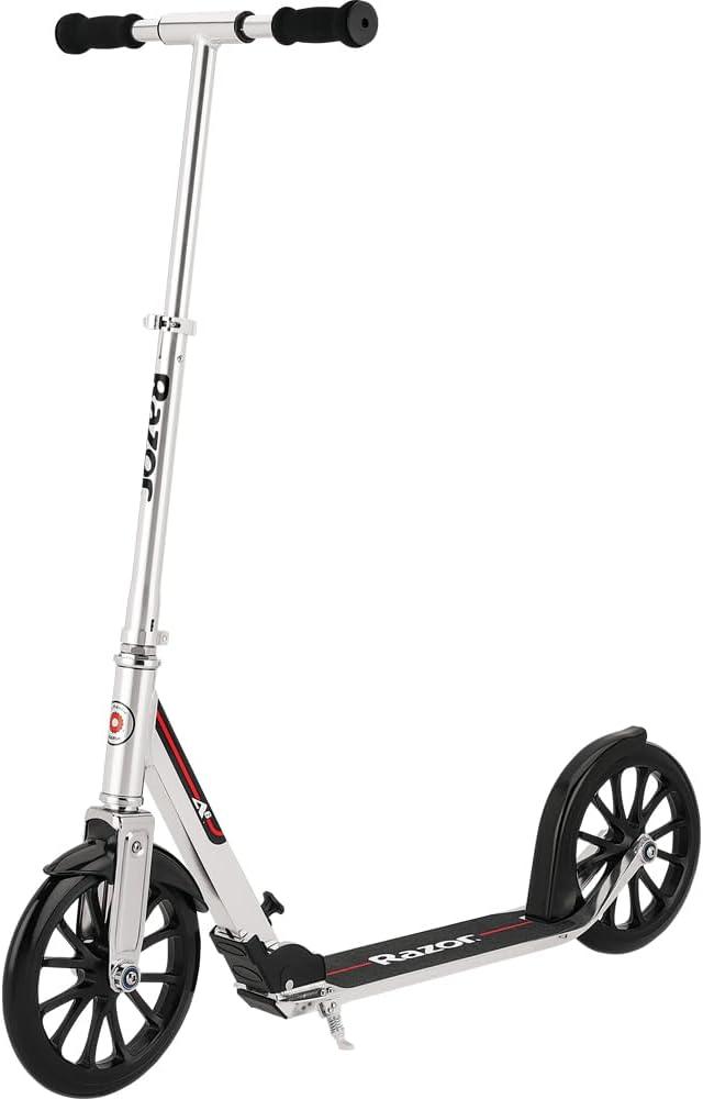 Razor A6 Kick Scooter for Kids Ages 8+ - Extra-Tall Handlebars & Longer Deck, 10" Urethane Wheels, Aluminum Frame, Anti-Rattle Technology, for Riders Up to 220 lbs