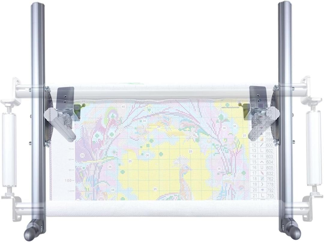 Couple Embroidery Art Cross-Stitch Stand Embroidery Frame Stand Aluminum Alloy Embroidery Frame Stand Adjustable Cross-Stitch Stand Suitable for Embroidery and Sewing (Desktop)