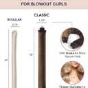 3 x YOSHUYUKI Classic Heatless Curls Overnight Rods No Heat Hair Curlers to Sleep Jumbo Foam Large Hair Rollers for Long Short Hair Heatless Curling Rod Set Styling Tools with Satin Scarf Brown