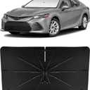INSAUTO Windshield Sun Shade Umbrella for Camry 2018-2024, Foldable Front Windshield Sunshade with Storage Bag, Block Out UV Rays & Heat, Keep Car Cool