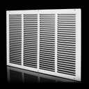 24x14 Return Air Grille (Duct Opening Size), Air Return Vent Cover, AC Vent Cover, Cold Air Return Vent Cover, Flat Return Air Grilles, Outer Dimensions:25.75"W x 15.75"H (24"W x 14"H, Duct Opening)