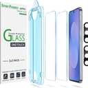 amFilm Auto-Alignment OneTouch for Samsung Galaxy S25 FE 6.7'' Screen Protector + Camera Lens Protector, Tempered Glass, 30 seconds Installation, Bubble Free, Case Friendly, Anti-Scratch [2+2 Pack]