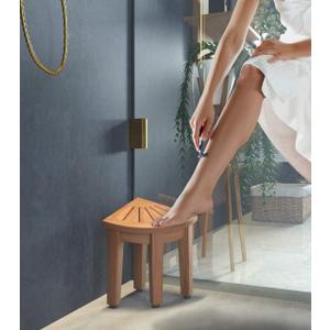 AquaTeak 13" Kai Angled Corner OptiAREA Teak Shaving & Washing Foot Rest
